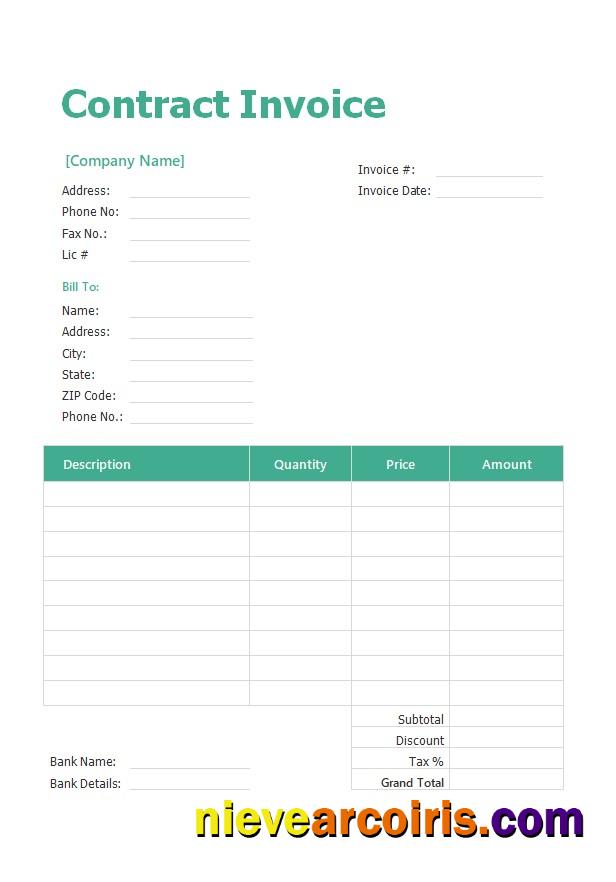 Contract Invoice